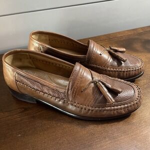 FLORSHEIM Tassel~Slip On Leather Loafers Shoes Men 8.5D Excellent Condition